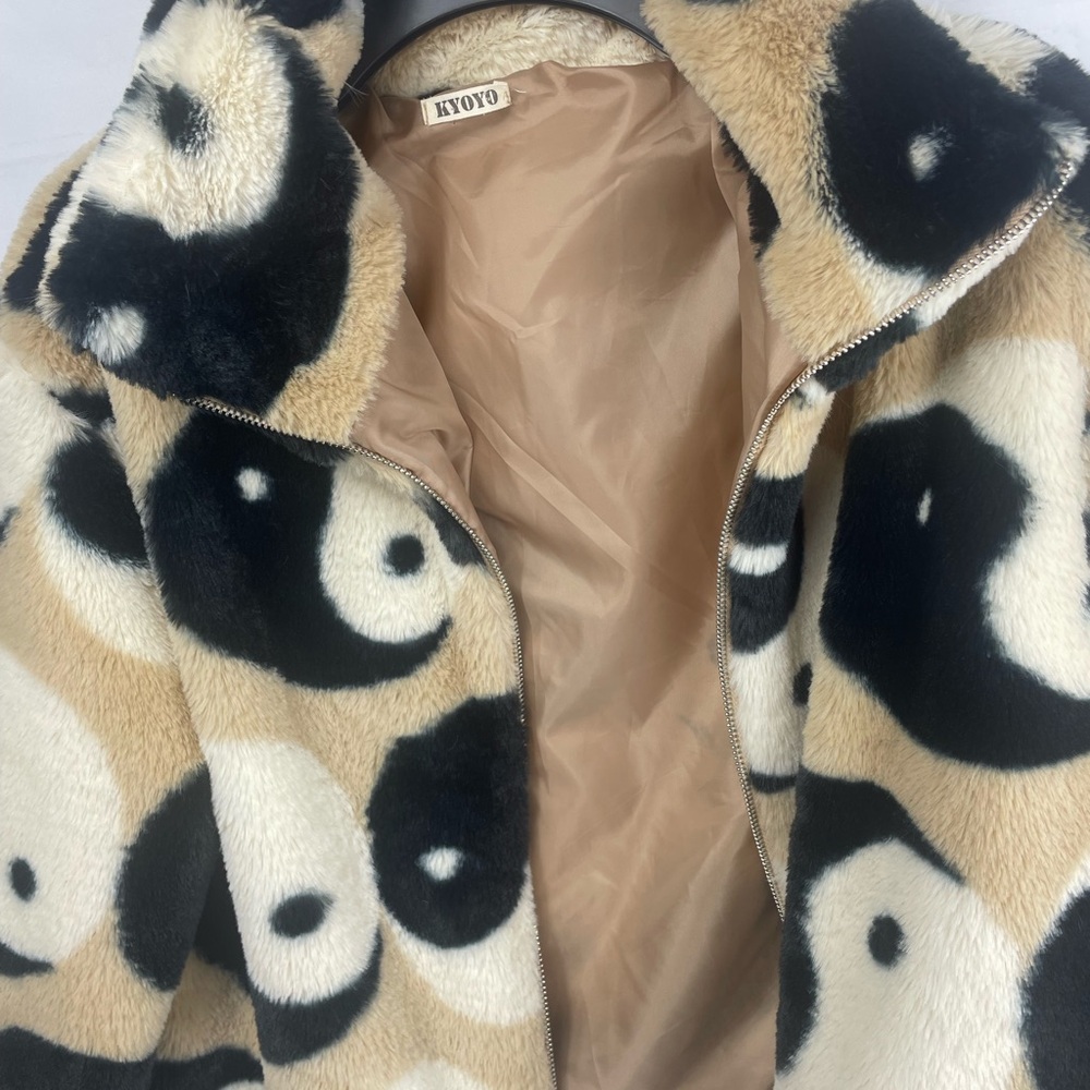 Kyoto: Womens Yin Yang Patterened Jacket Cropped Small see description for meas - Picture 2 of 12